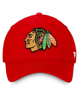 Men's Red Chicago Blackhawks Core Primary Logo Flex Hat