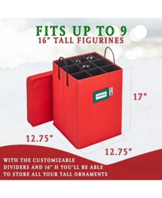 Nutcracker and Figurine Collectible Storage Box - Store up to 9 pc of 16 inch