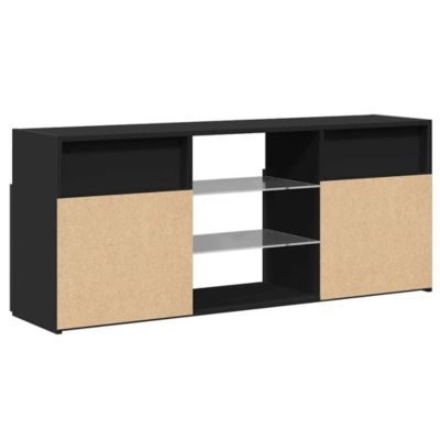 TV Stand with LED Lights Black 47.2"x11.8"x19.7"