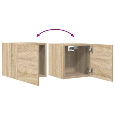 Wall Mounted TV Stands 2 pcs Sonoma Oak 12"x11.8"x11.8"