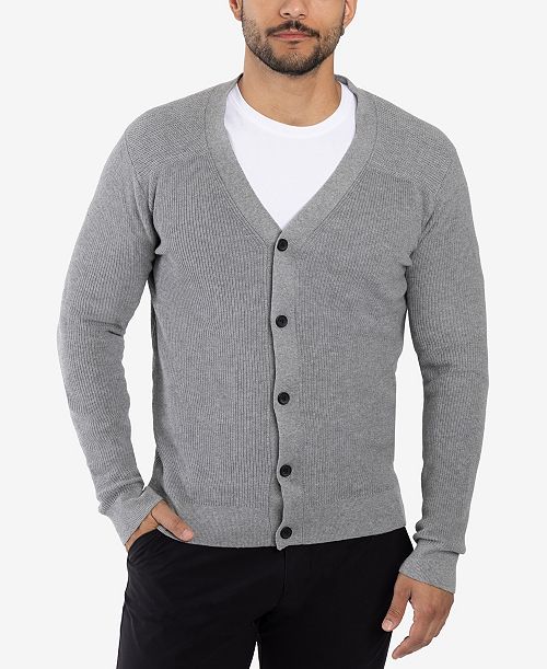 alfani X-Ray Men's Basic Ribbed Cardigan Men's Fashion & Accessories