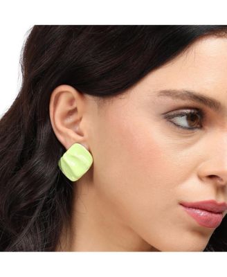 Textured Enamel Stud Earrings
