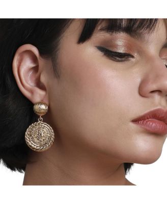 Textured Royal Drop Earrings