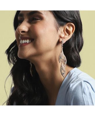 Rhinestone Eyes Drop Earrings