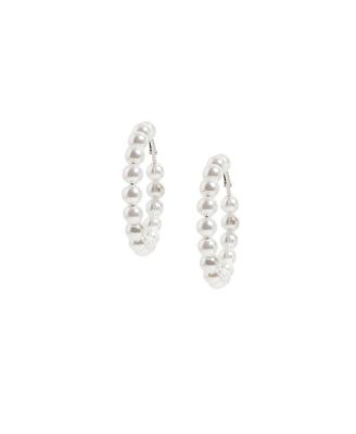Party Hoop Earrings - White 44$