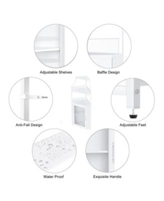 Corner Wine Bar Rack Cabinet with Detachable Wine Rack, Home Bar Cabinet with Barn Door and Adjustable Shelf, Wine Bar Cabinet and Buffet Cabinet with Mesh Door