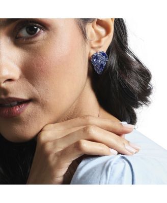 Crystal Leaf Stud Earrings