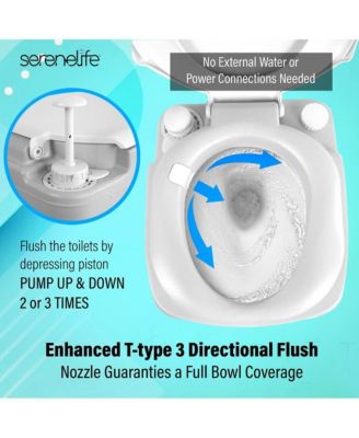 Outdoor Portable Toilet With Carry Bag & Waste Level Indicator