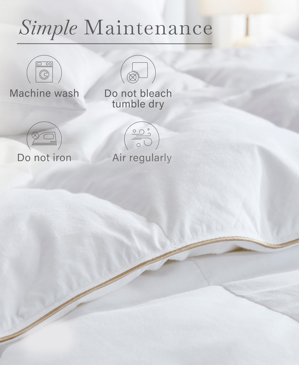 All-Season Duvet Insert, Luxury Comforter with Extra Fluffy Down-Alternative Fill by California Design Den