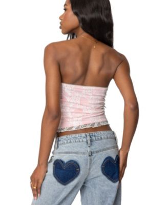 Womens Allison Lace Tube Top