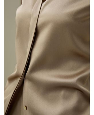 Women's Elegant Silhouette Silk Shirt