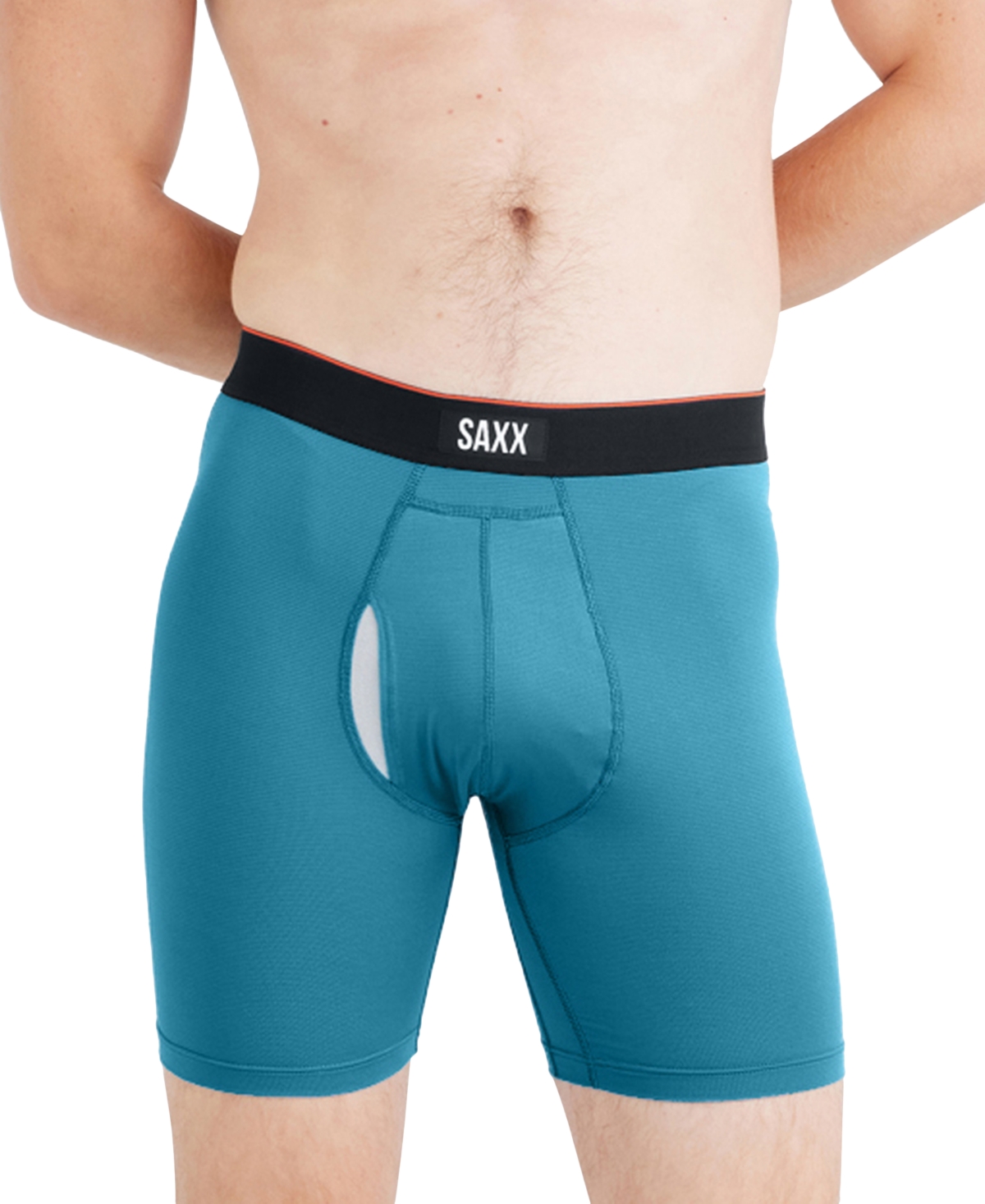 Men's Multi-Sport Solid Mesh Boxer Briefs - Hydro Blue