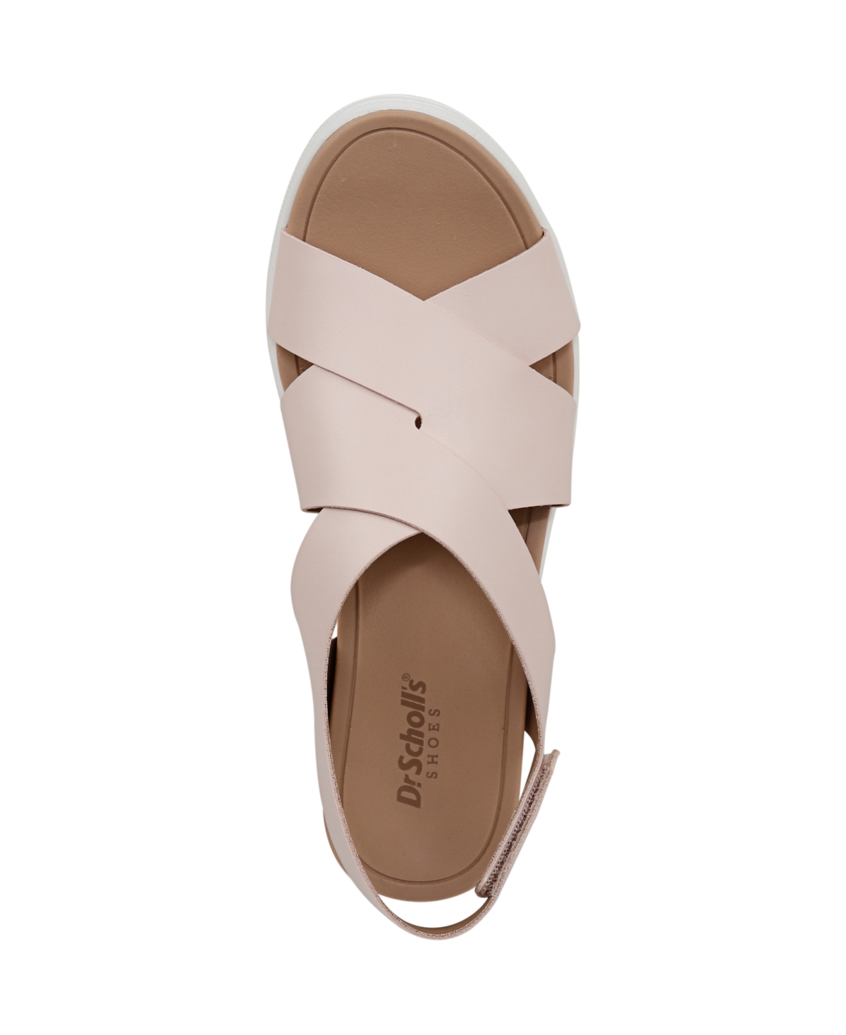 Shop Dr. Scholl's Women's Time Off Sea Slingback Wedge Sandals In Blush Pink Faux Leather