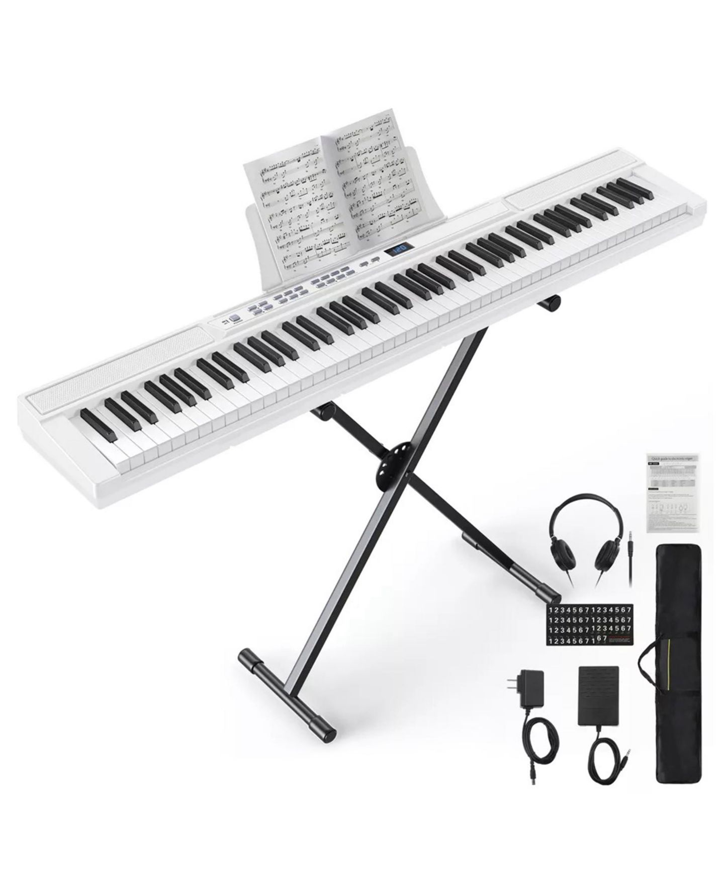 Детская игрушка SUGIFT Full-Size 88-Key Semi-Weighted Digital Piano Keyboard, Ages 5+ — фото 1