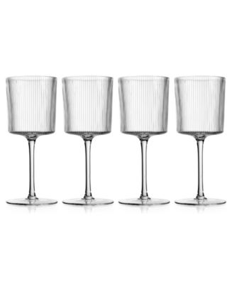 Godinger Sullivan Street Fluted Red Wine Glasses, Set of 4 - Macy's