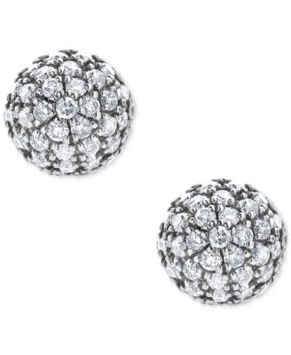 Diamond Small Fireball Stud Earrings (3/8 ct. t.w.) in 14k White Gold