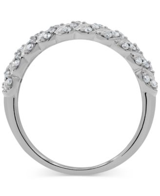 Diamond Diagonal Row Band (1/4 ct. t.w.) in 14k White Gold