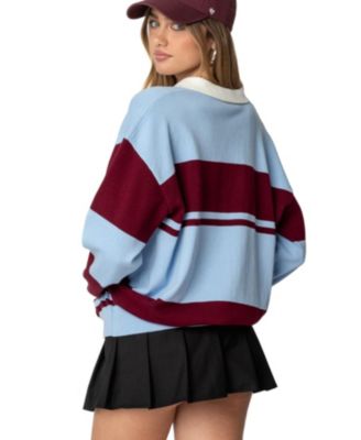 Women's Kian Striped Polo Sweater