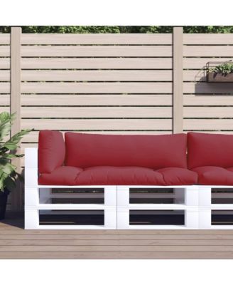 Pallet Cushion Set of 3 Red 100% polyester Regular