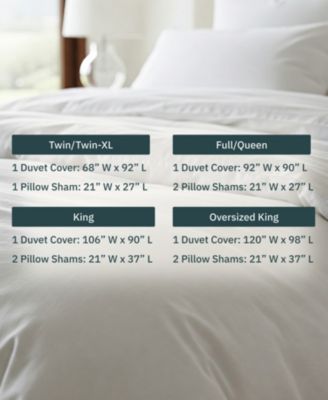 Luxury 400-Thread Count Cotton Sateen 3-Pc. Duvet Cover Set, King