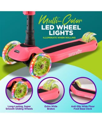 Infinity 3-Wheel Kids Scooter With LED Wheels & Comfort Seat - Leopard