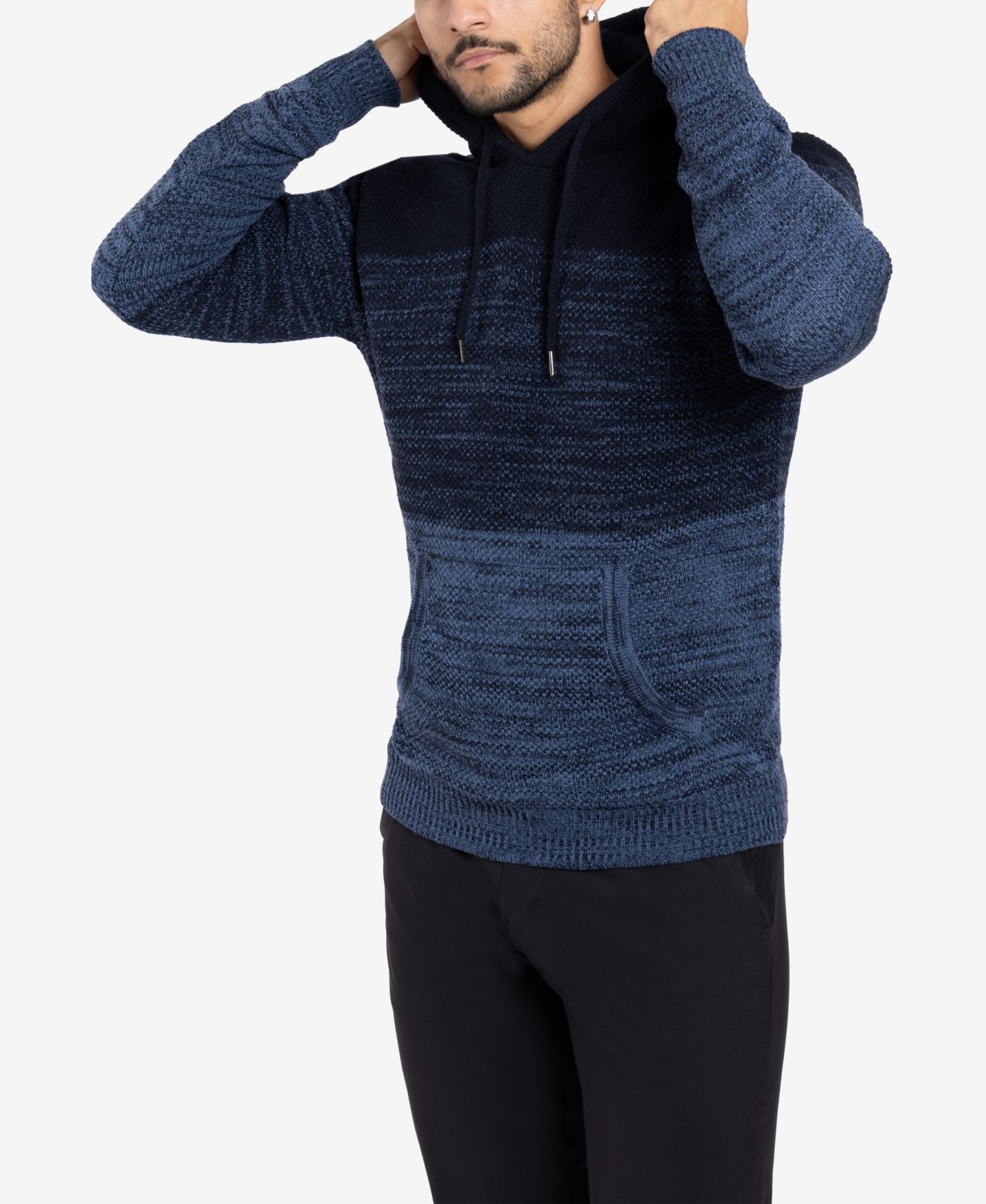 Мужской свитер X-Ray Big & Tall Color Blocked Hooded, цвет: Синий — фото 5