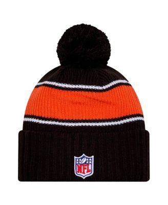 Big Boys and Girls Black Cincinnati Bengals 2024 Sideline Sport Cuffed Knit Hat with Pom