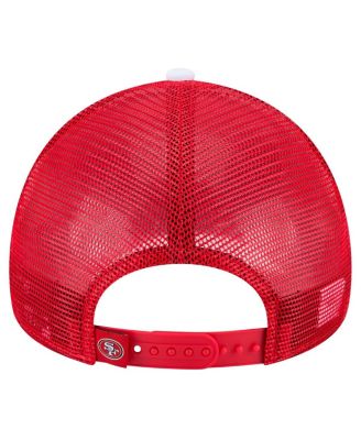 Big Boys and Girls Scarlet San Francisco 49ers Sport Night Color Block 9FORTY A-Frame Trucker Adjustable Hat