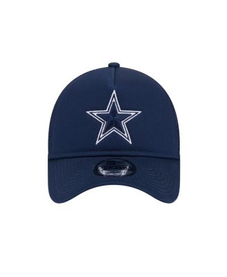 Men's Navy Dallas Cowboys Main A-Frame Trucker 9FORTY Adjustable Hat