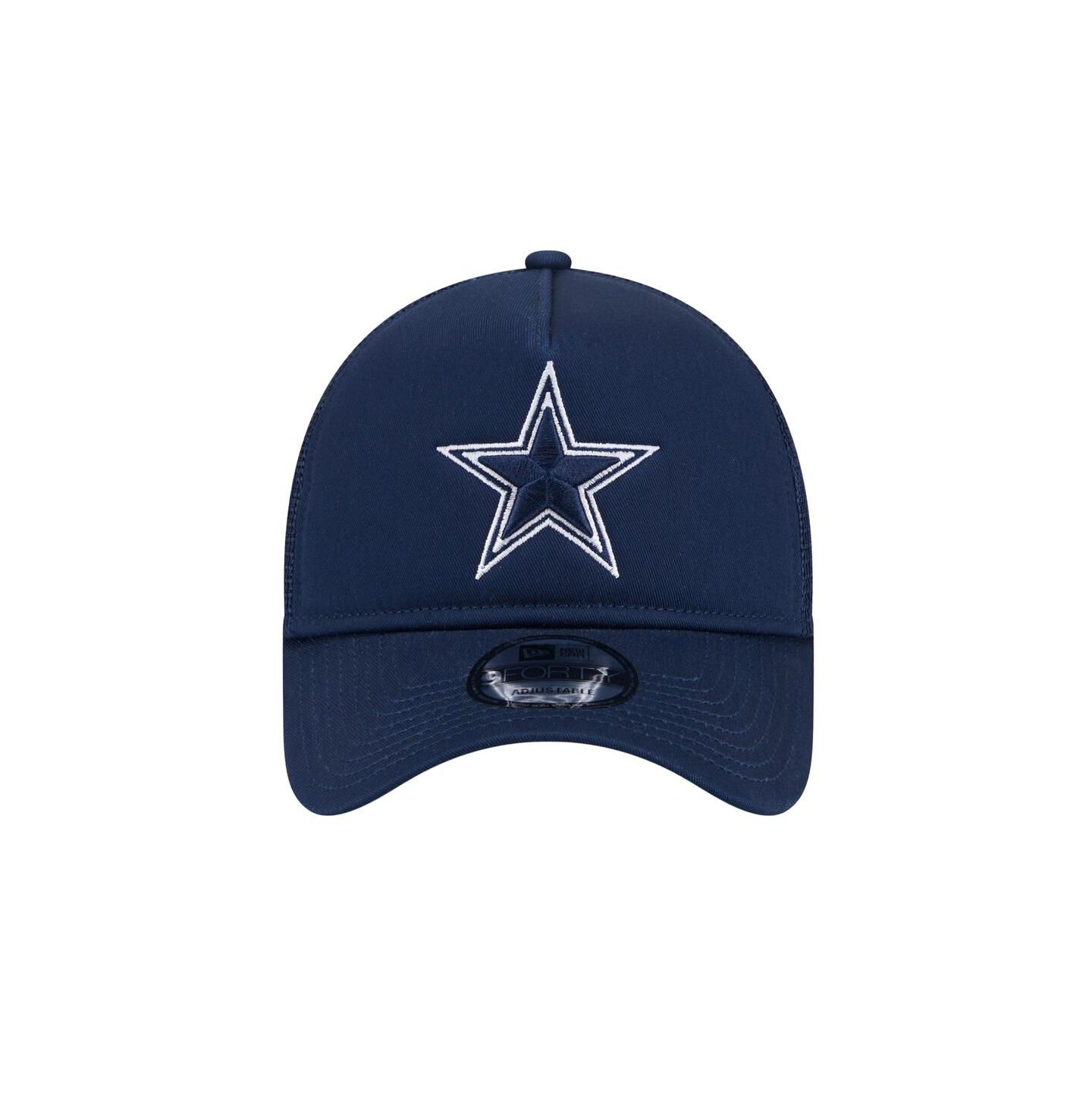 Мужская кепка New Era Navy Dallas Cowboys Main A-Frame Trucker 9FORTY Adjustable Hat — фото 5
