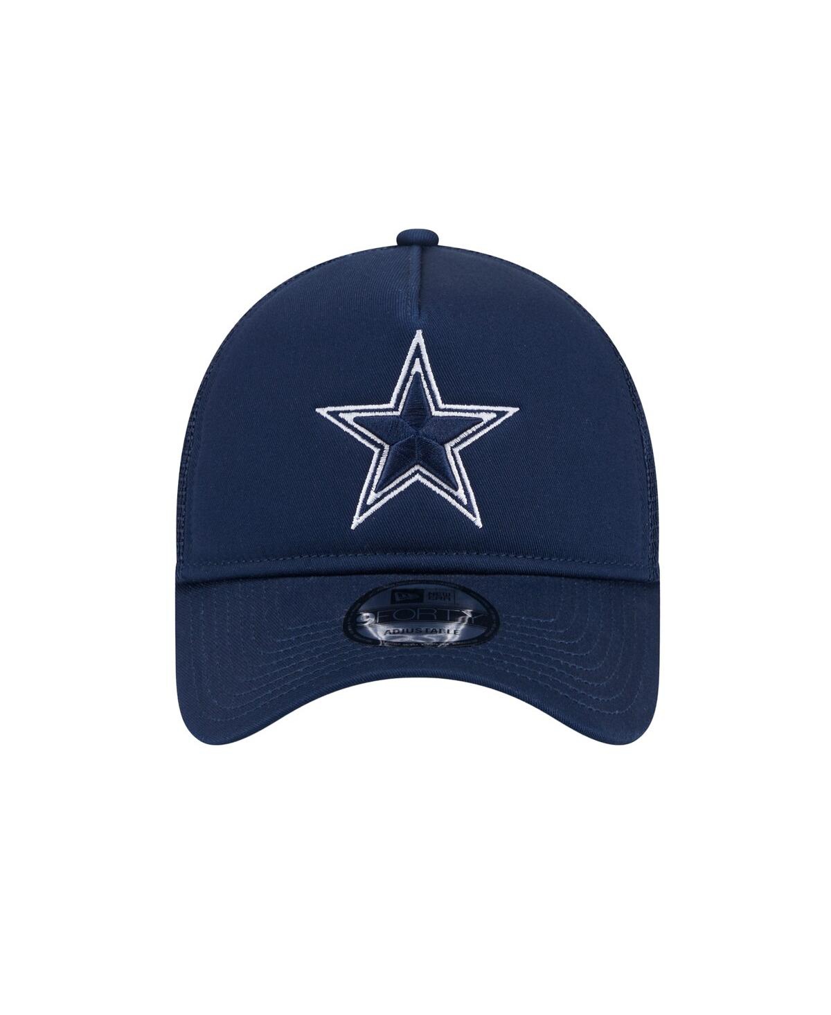 NEW ERA MEN'S NAVY DALLAS COWBOYS MAIN A-FRAME TRUCKER 9FORTY ADJUSTABLE HAT 
