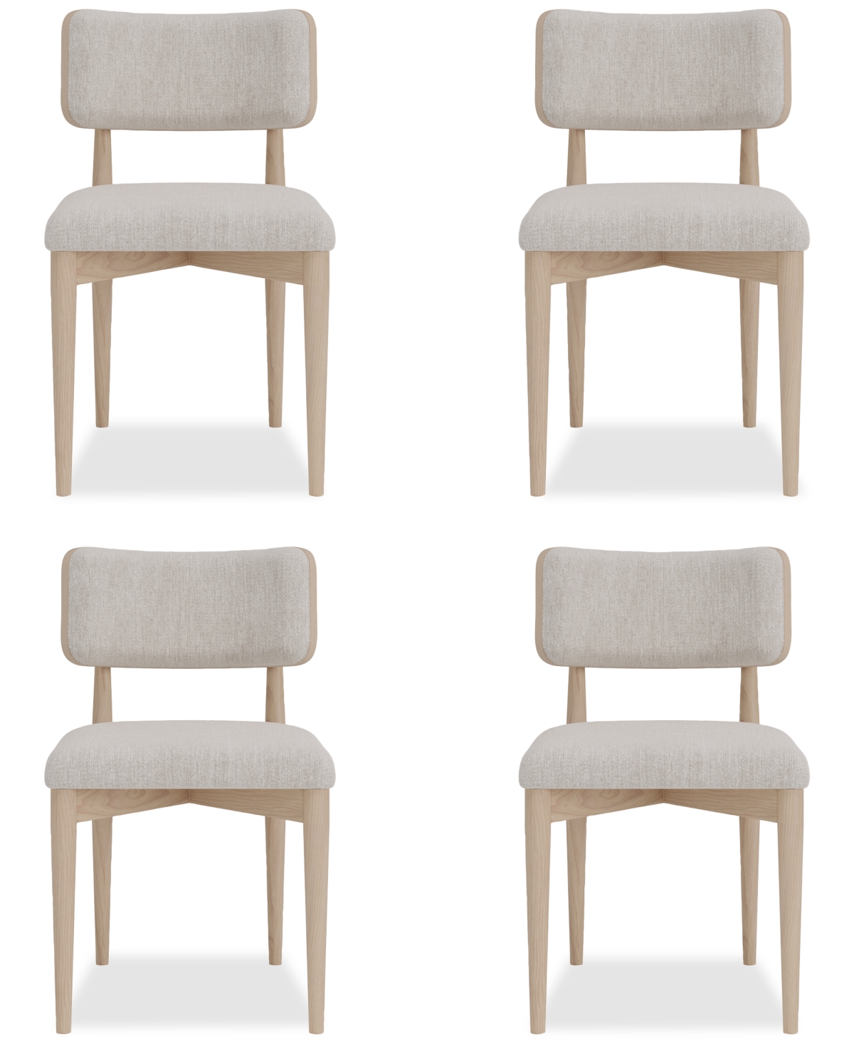 Macy's Lunare 4-pc. Curved Chair Set In No Color