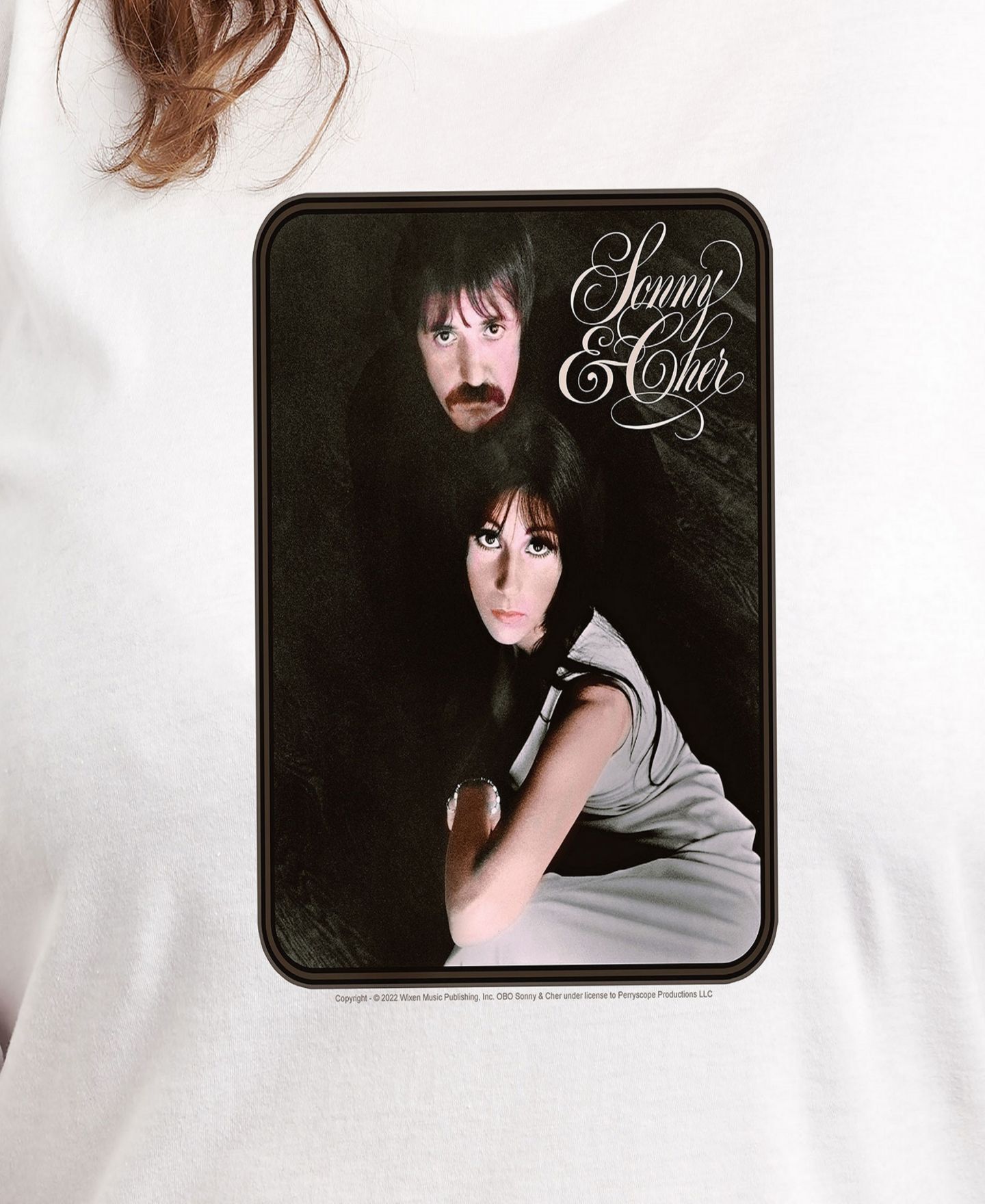 Женский свитер Hybrid Apparel Plus Size Sonny and Cher Graphic Pullover T-shirt, цвет: Белый — фото 2