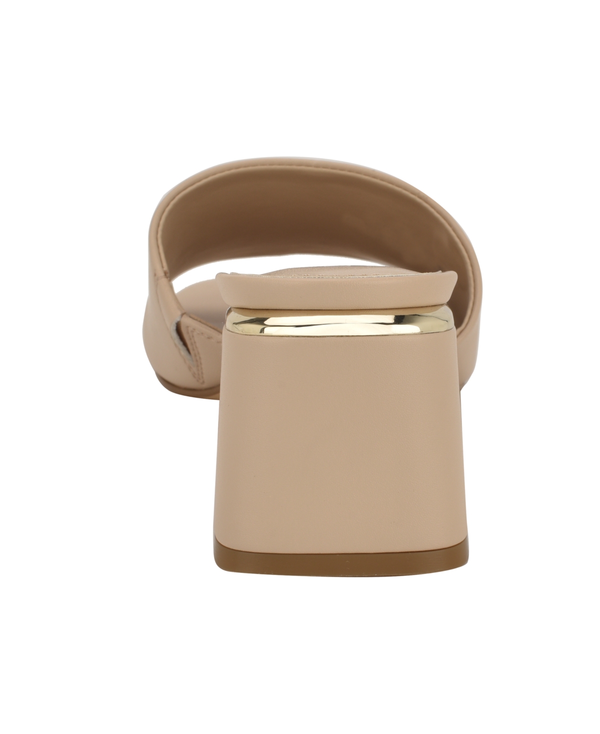 Calvin Klein Women's Rowena Block Heel Slip-on Sandals In Light Natural