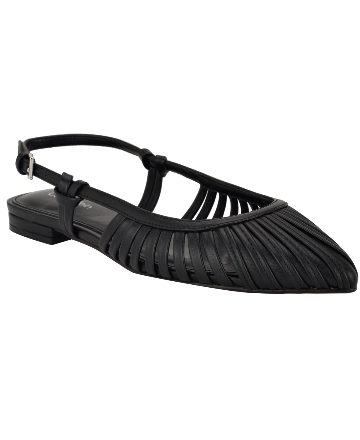 Calvin Klein Movella Slingback Kitten Heel Pump In Black