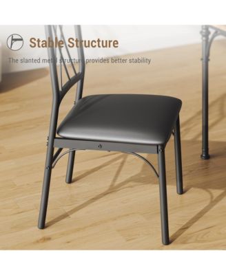 Dining Table Set for 4, Modern Kitchen Table and Chairs Set of 4,Designed to Comfortably Accommodate 4 to 6 People, Perfect for Small Spaces Like Apartments