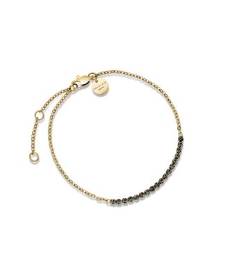 Tennis Bracelet In 14K Yellow Gold Plated Stainless Steel