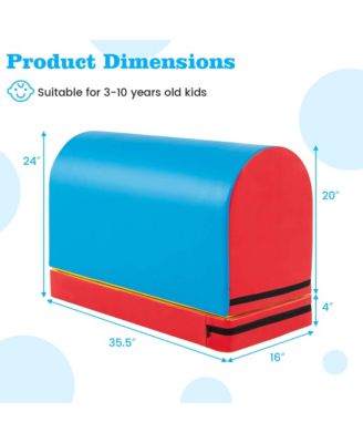 Mailbox Tumbling Mat Gymnastics Vaulting Box with Detachable Mat and Carrying Handle