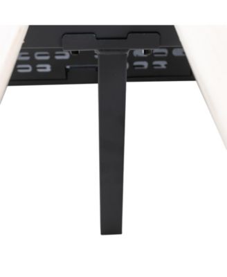 Upholstered Queen LED Bed Frame with Headboard and 4 Drawers-Queen Size