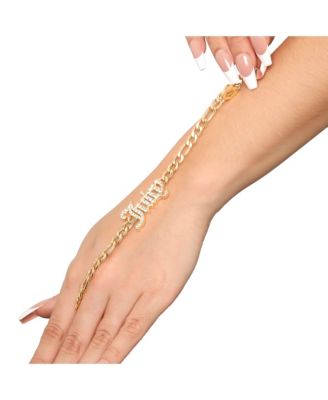 Crystal Script Logo Chain Bracelet