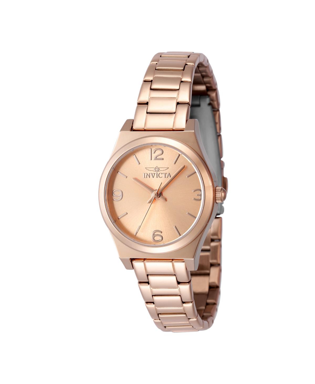 Women's 48248 Angel Quartz 3 Hand Rose Gold Dial Watch - Gold