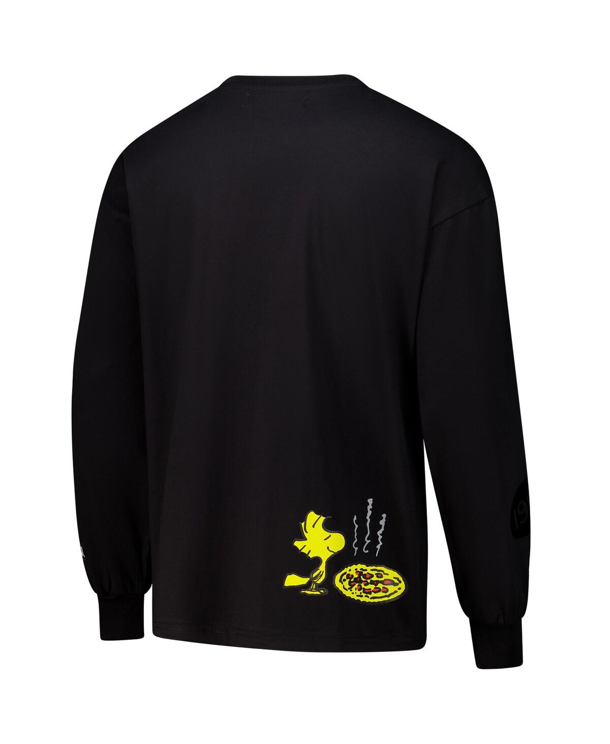 Freeze Max Men's Black Peanuts Drop Shoulder Long Sleeve T-shirt In Black
