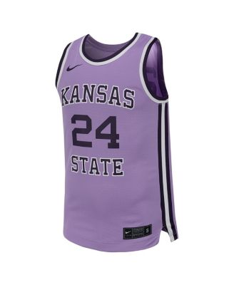 Men's 24 Lavender Kansas State Wildcats Retro Replica Basketball Jersey