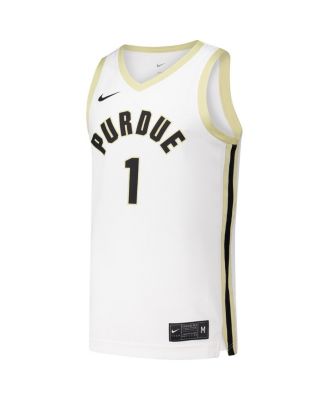Men's 1 White Purdue Boilermakers Replica Basketball Jersey