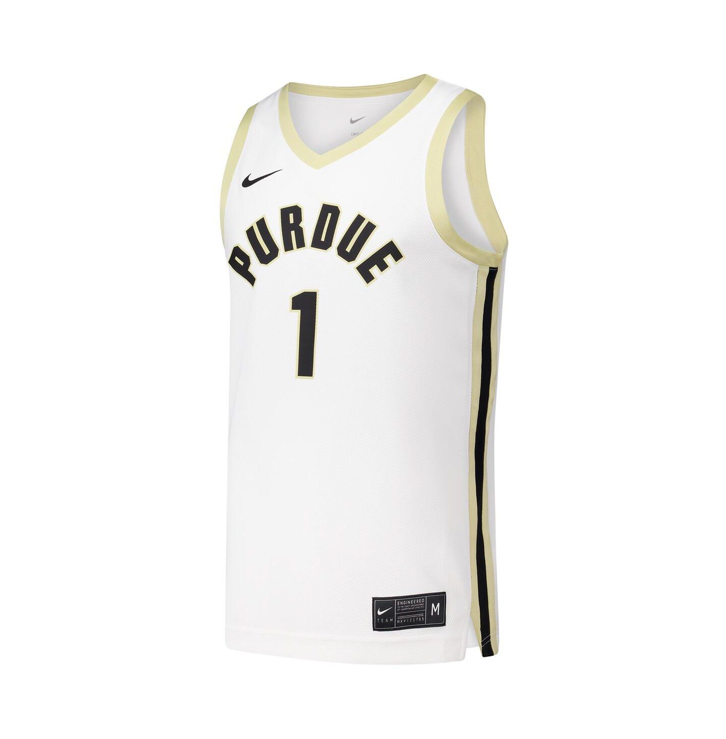 Мужской топ Nike 1 White Purdue Boilermakers Replica Basketball Jersey — фото 3