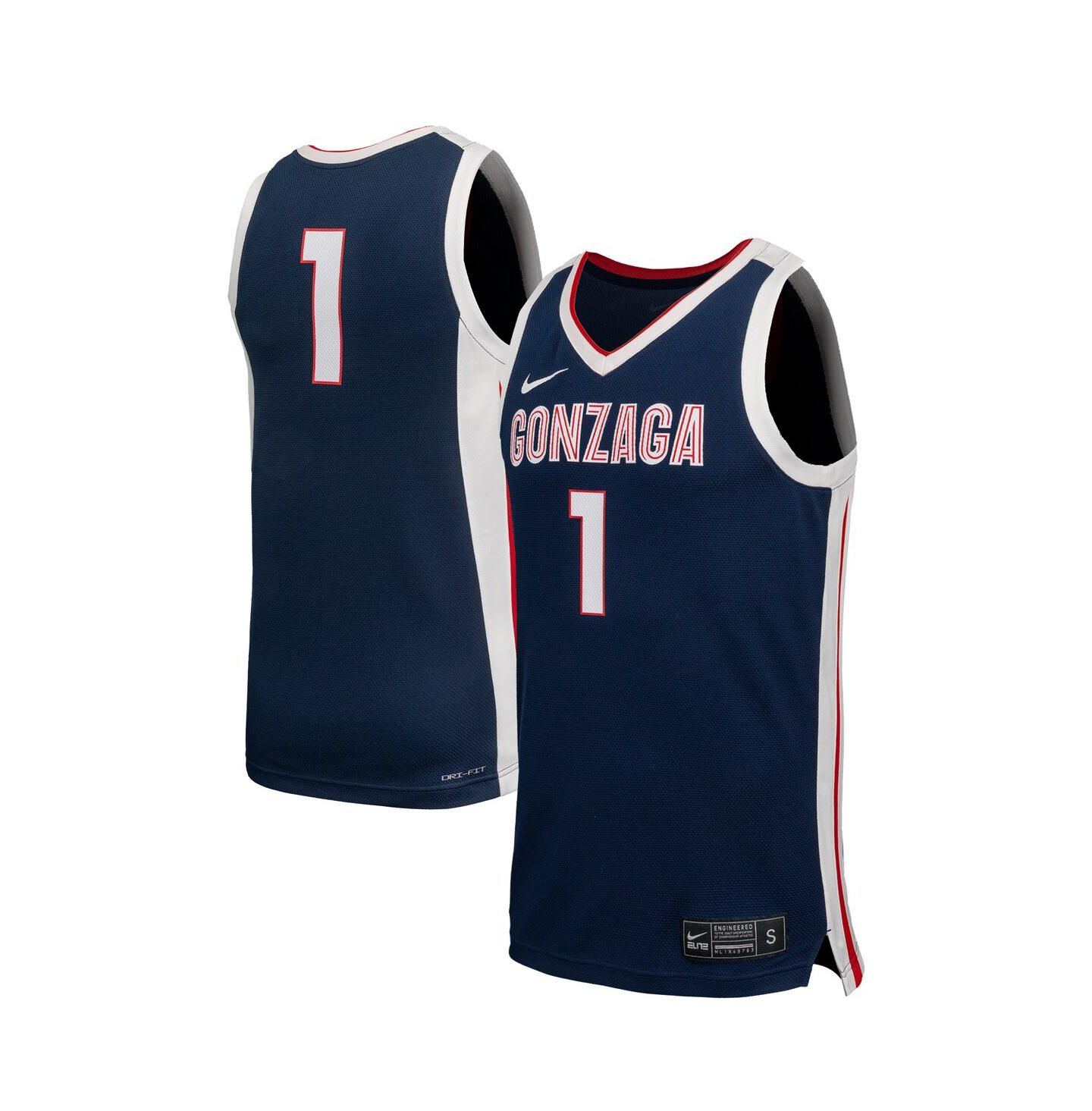 Мужской топ Nike Navy Gonzaga Bulldogs Replica Basketball Jersey — фото 1