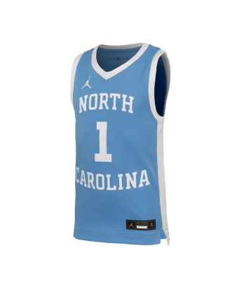 Big Boys and Girls 1 Carolina Blue North Carolina Tar Heels Retro Replica Basketball Jersey