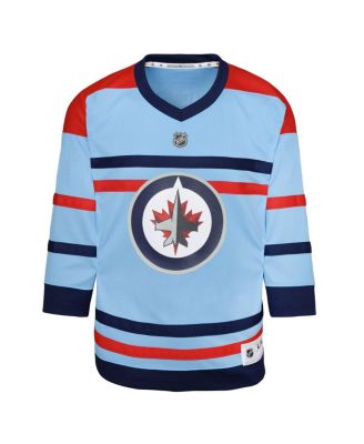 Big Boys and Girls Light Blue Winnipeg Jets Anniversary Replica Jersey