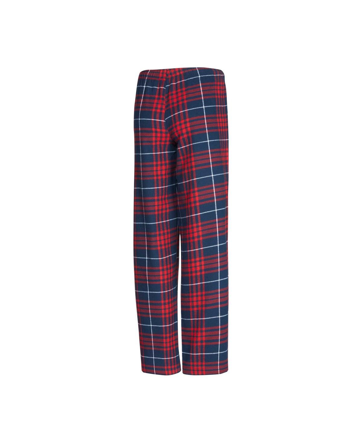 Concepts Sport Women's New England Patriots Vector T-shirt Flannel Pants Sleep Set In Navy,red