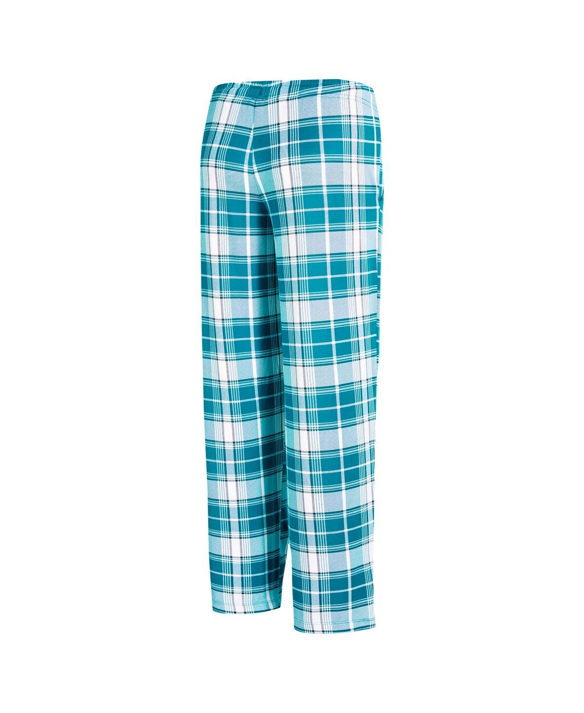 Concepts Sport Midnight Green Philadelphia Eagles Ashford Plaid Knit Pants In Green,white